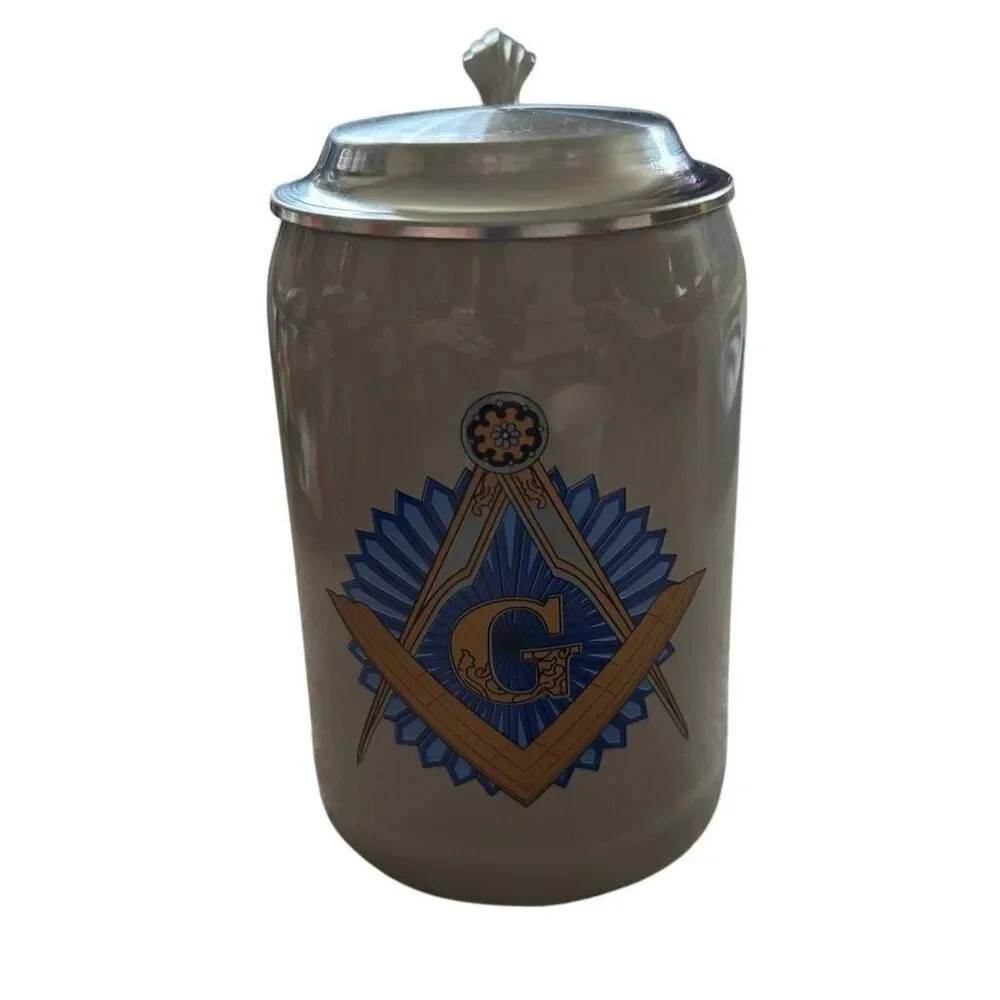 Masonic Ceramic Stein Made In Germany
